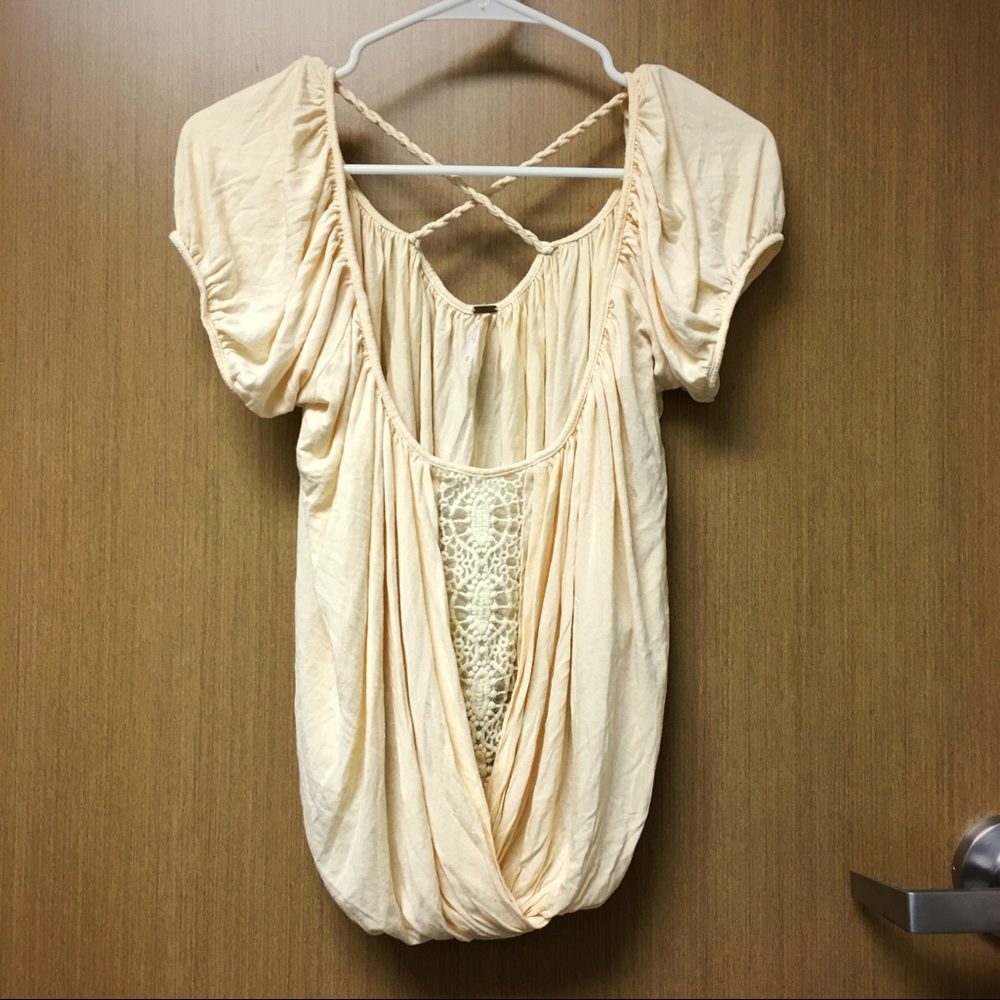 Free people cream boho top